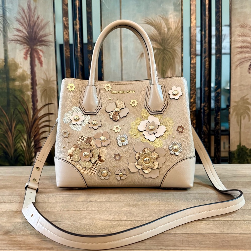 Michael Kors Limited Edition Floral Embellished Mercer Gallery Small Satchel Bag